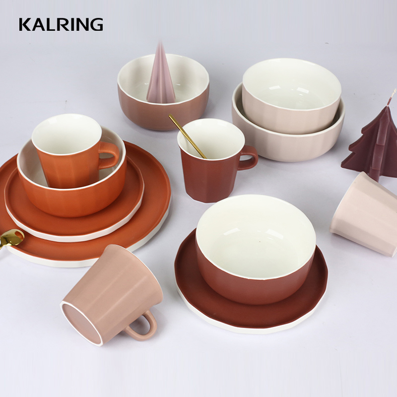 Ceramic mug travel mug difference size with lid take away style