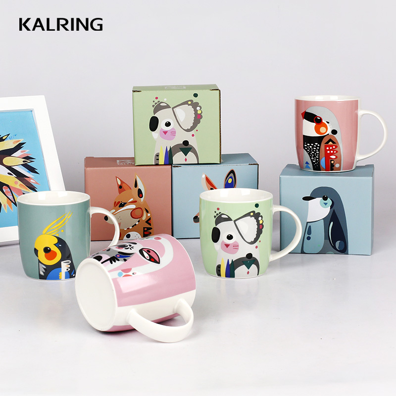 Cerramic mug gift mug with cute animal design for wholesale