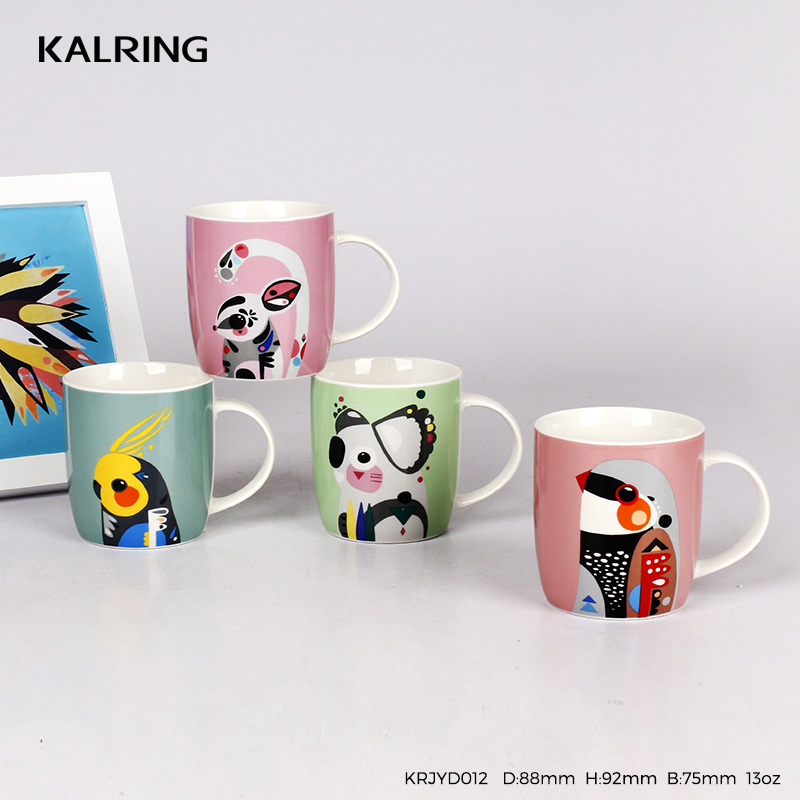 Cerramic mug gift mug with cute animal design for wholesale