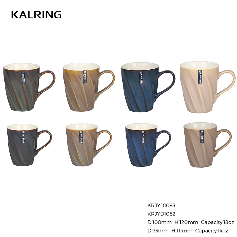 New bone china mug with Nordic style with embossed mug for home tableware
