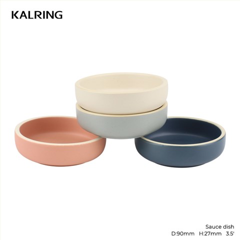 Stoneware porcelain thick - edged retro tableware