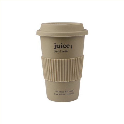 Handleless cup with silicone lid, comes with a heat-insulating silicone sleeve, 370ml, best-selling
