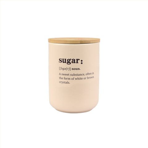 Ceramic Food Storage Jars with Bamboo Lid, 750ml Kitchen Canisters