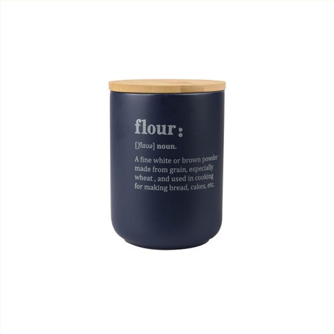 Ceramic Food Storage Jars with Bamboo Lid, 750ml Kitchen Canisters
