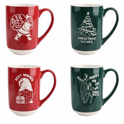 Christmas - Themed Ceramic Mugs, Festive 600ml Drinkware for Hot Beverages Christmas - Themed Ceramic Mugs, Festive 600ml Drinkware for Hot Beverages