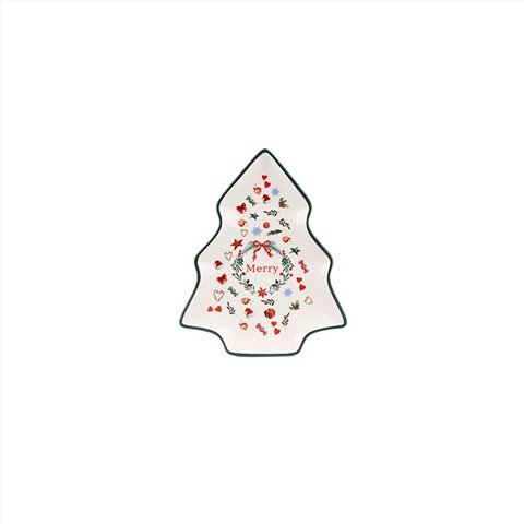 Christmas Tree-Shaped Plates & Mug-Saucer Sets - Festive Tableware Collection