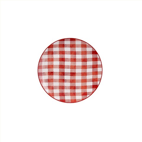 Red Gingham & Ornament Christmas Dinnerware Set - 4-Piece Plate, Bowl, Mug Festive Tableware