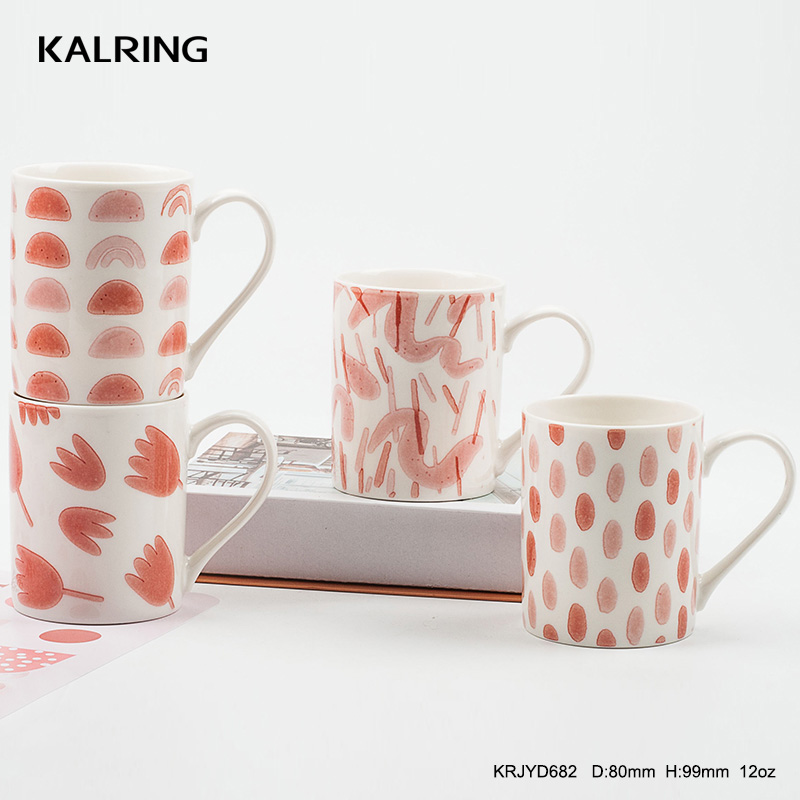 New bone China mug white mug with decal