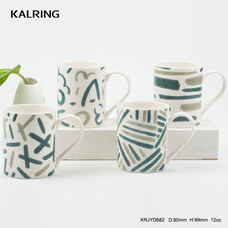 New bone China mug white mug with decal