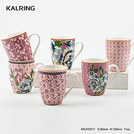 Ceramic cup Drinking mug with designs