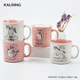 ceramic mug personalized colorful enamel mugs