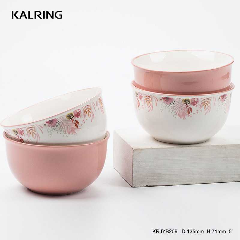 Porcelain plate ceramic bowl with design
