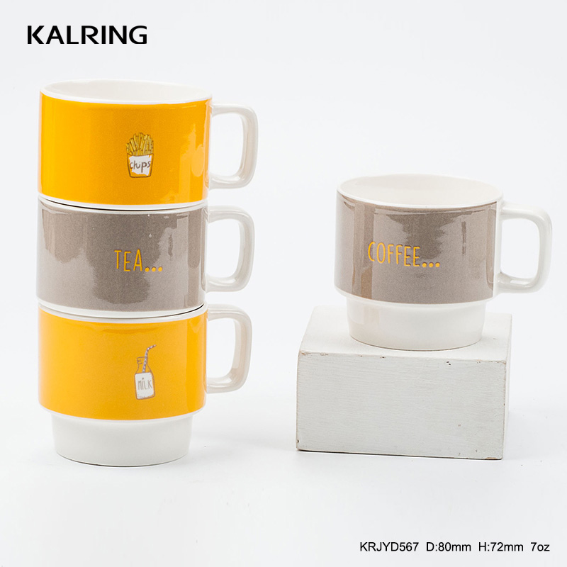 ceramic mug set, set of 4 mugs coffee mug new bone china mug
