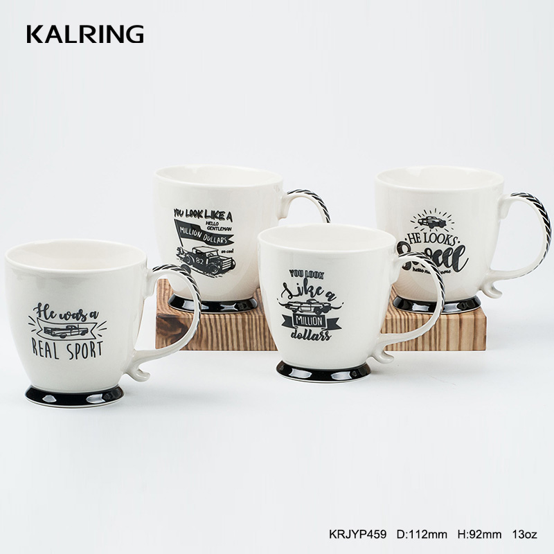 new bone china mug high footed mug porcelain mug