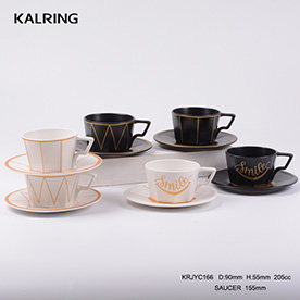 New Arrival Ceramic High End Cup and Saucer with Luxury Gift Cofffee Mug and bowl for Promotion