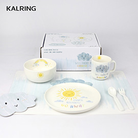 Ceramic dinner set new bone china mug cute bowl and plate for children