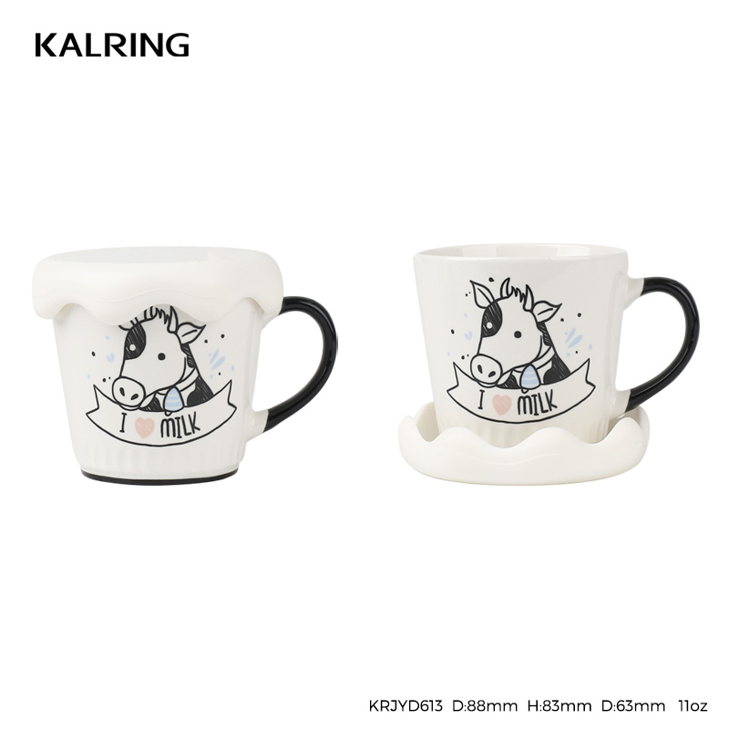 New bone China cow collection with display colorbox