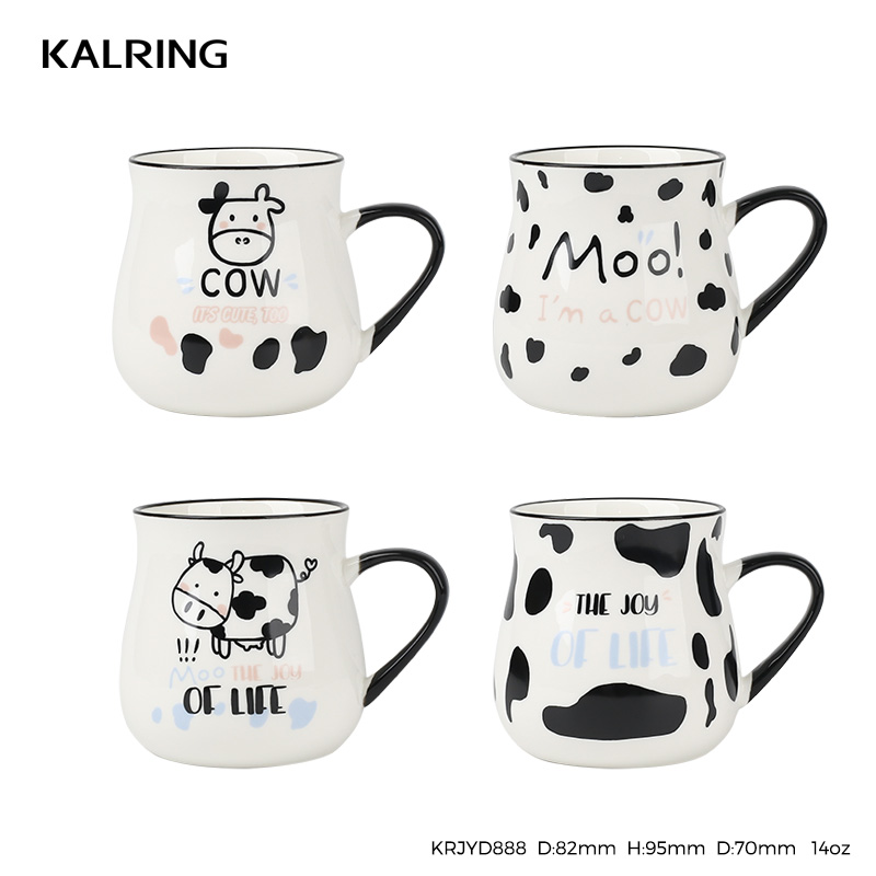 New bone China cow collection with display colorbox