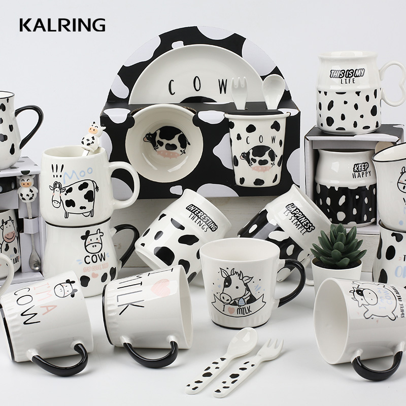 New bone China cow collection with display colorbox