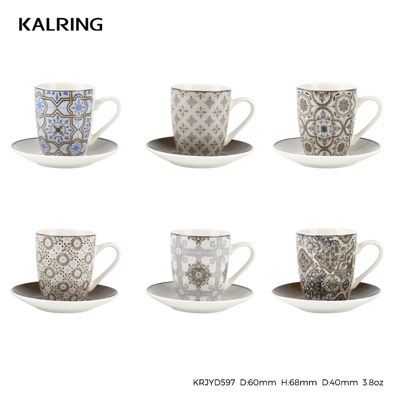 New bone China Retro cup and saucer for coffee