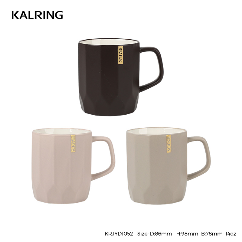 New bone china mug with color glaze mug with classic style for supermarket