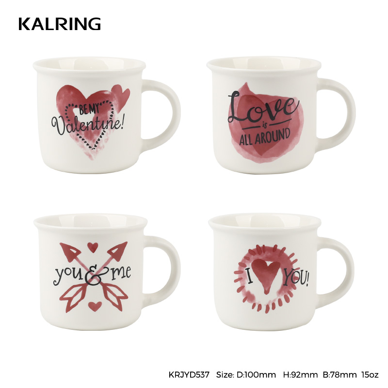 New bone china mug with sweet heart design for Valentine's day