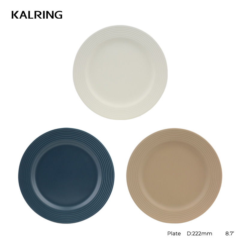 Threaded matte glazed tableware