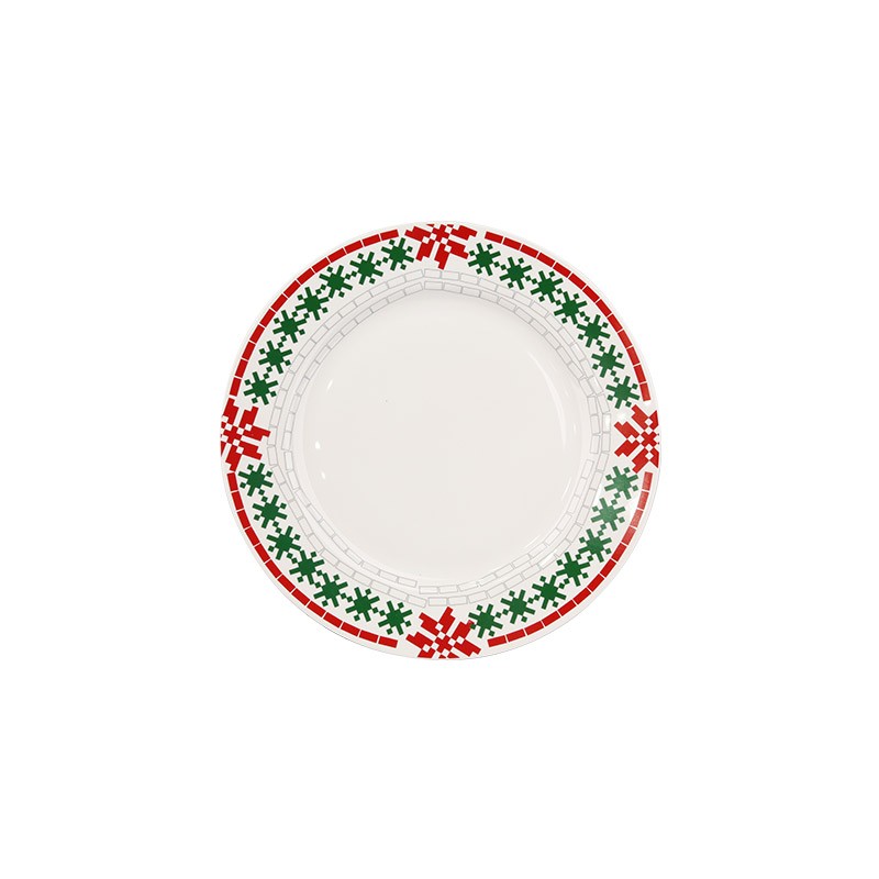 Christmas Knit-Style Ceramic Dinnerware Set - Plate, Bowl, Mug Collection