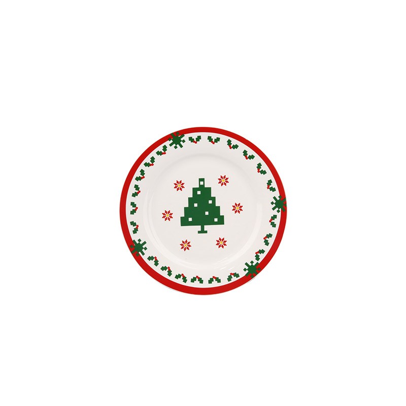 Christmas Knit-Style Ceramic Dinnerware Set - Plate, Bowl, Mug Collection