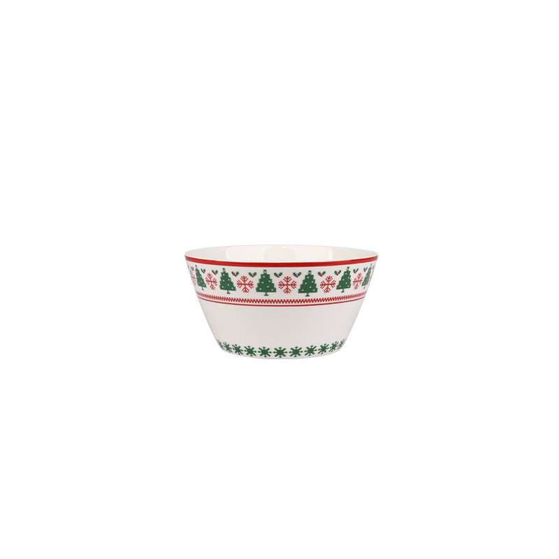 Christmas Knit-Style Ceramic Dinnerware Set - Plate, Bowl, Mug Collection