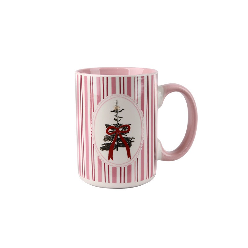 470ml Christmas Nutcracker & Tree Ceramic Mugs Set - 4-Piece Festive Drinkware with Nutcracker, Tree