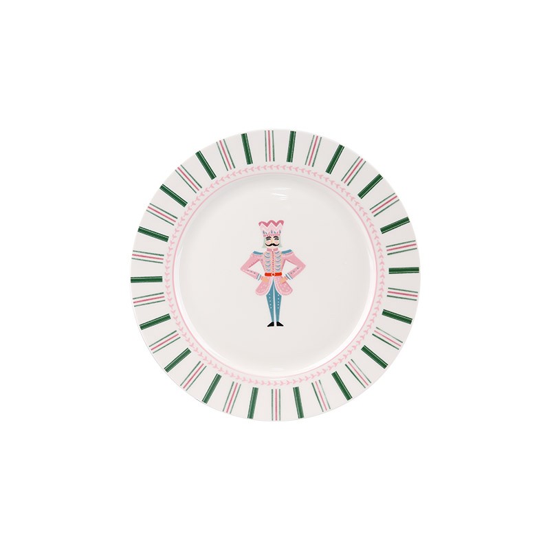 Christmas Nutcracker & Tree Ceramic Dinnerware Set - Plate, Bowl, Mug Collection