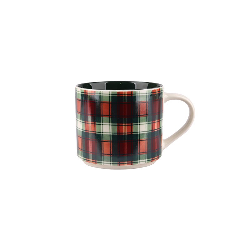 400ml Christmas Themed Ceramic Mugs Set - 4-Piece Festive Drinkware