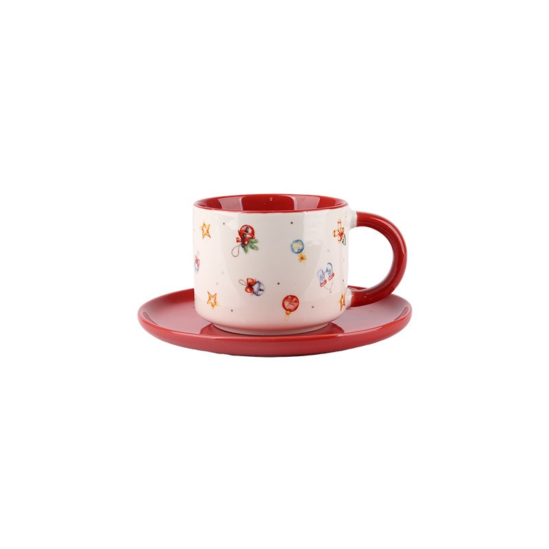 Christmas Tree-Shaped Plates & Mug-Saucer Sets - Festive Tableware Collection