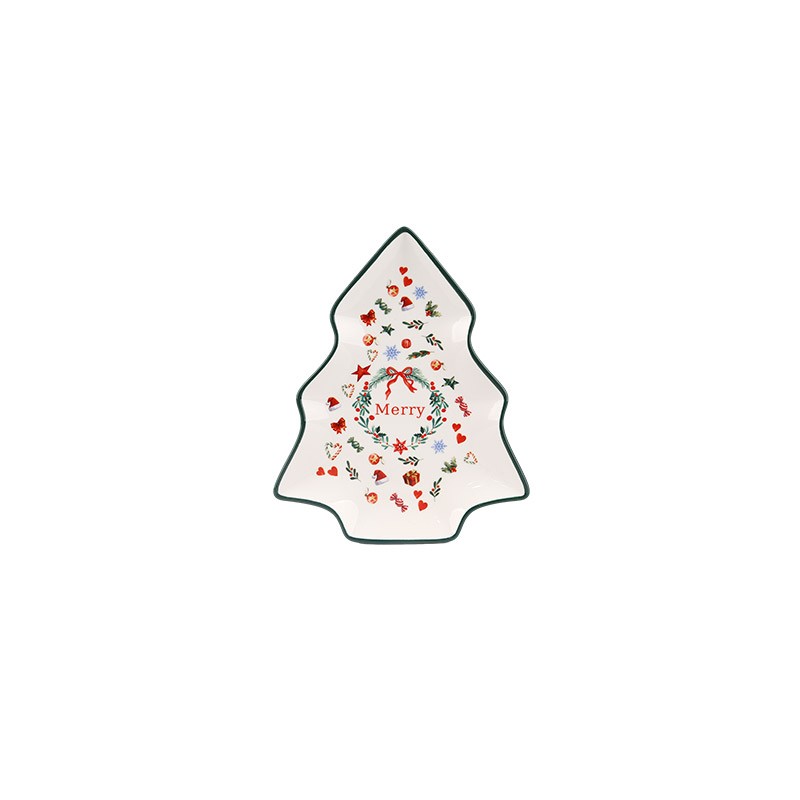 Christmas Tree-Shaped Plates & Mug-Saucer Sets - Festive Tableware Collection